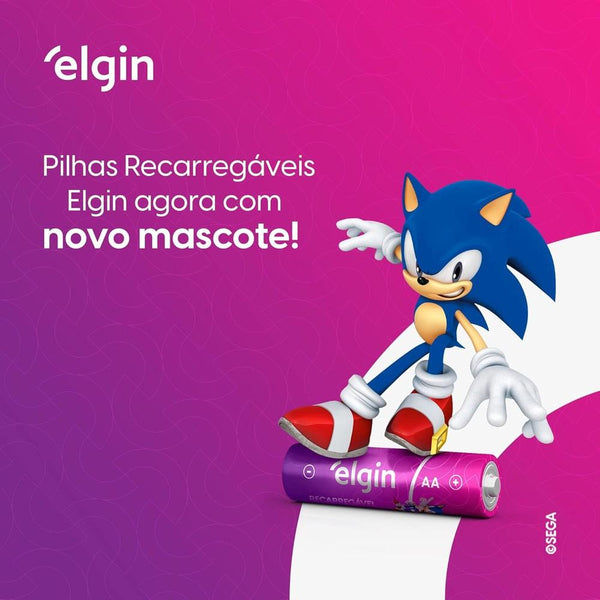 Pilha Recarregável AA Elgin 2500mAh c/ 2 Unidades