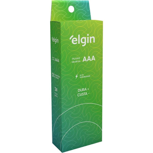 Pilha Alcalina AAA Elgin Tubo c/ 24 Unidades