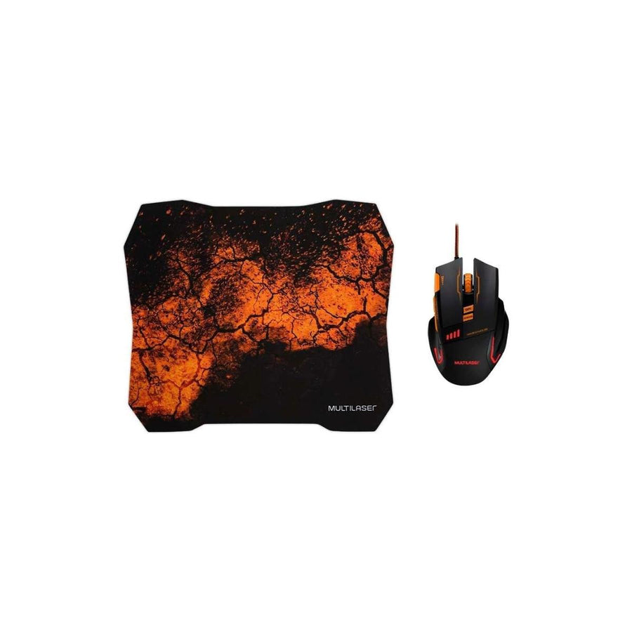 Mouse + Mouse Pad Gamer Multilaser Mo256
