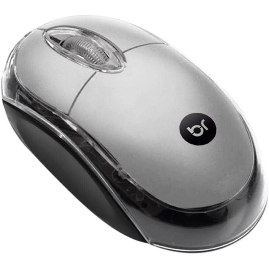Mouse com Fio Bright USB Básico Prata 107