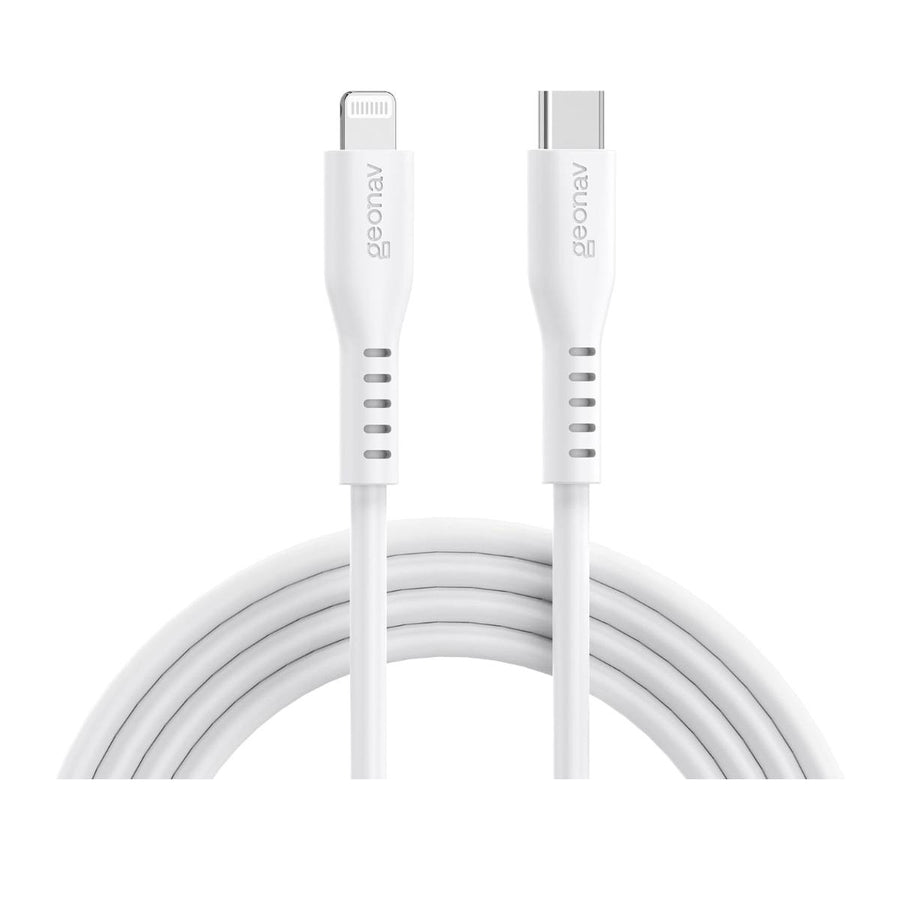 Cabo Usb-C P/Lightning Branco Silicone 1,5M Eslicswt Geonav