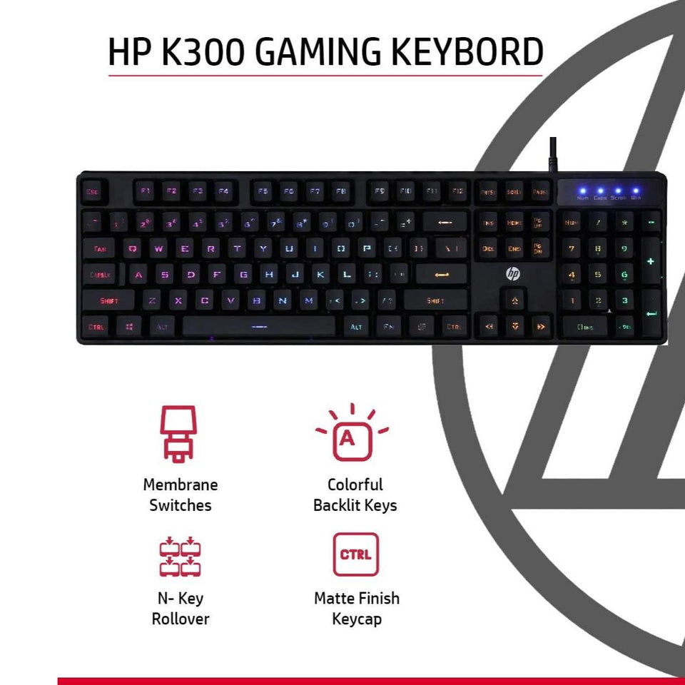 Teclado Com Fio Hp Gaming Keyboard K300