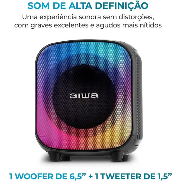 Caixa Amplificada Aiwa Party Box Pb07 100W Ipx4 Preto