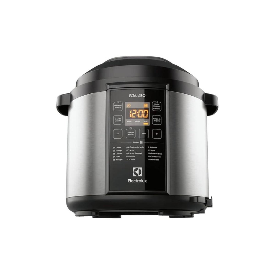 Panela Pressao Eletrica Electrolux 6L Pcc20 Inox 220V Preto