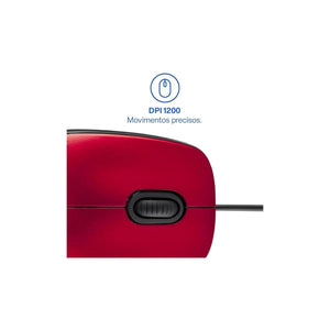 Mouse C Fio Mf400 Mo390 Multilaser Vermelho