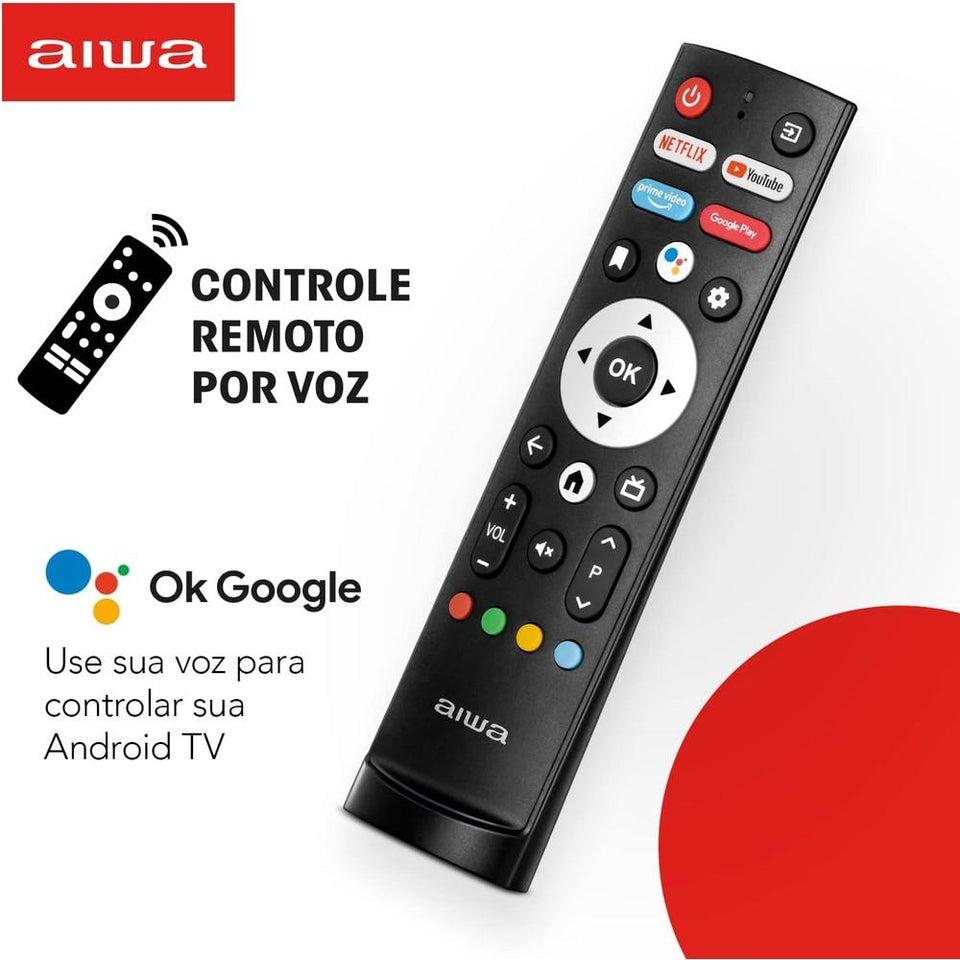 Smart Tv 43 Android Full Hd Aiwa Aws-Tv-43-Bl-02-A Preto