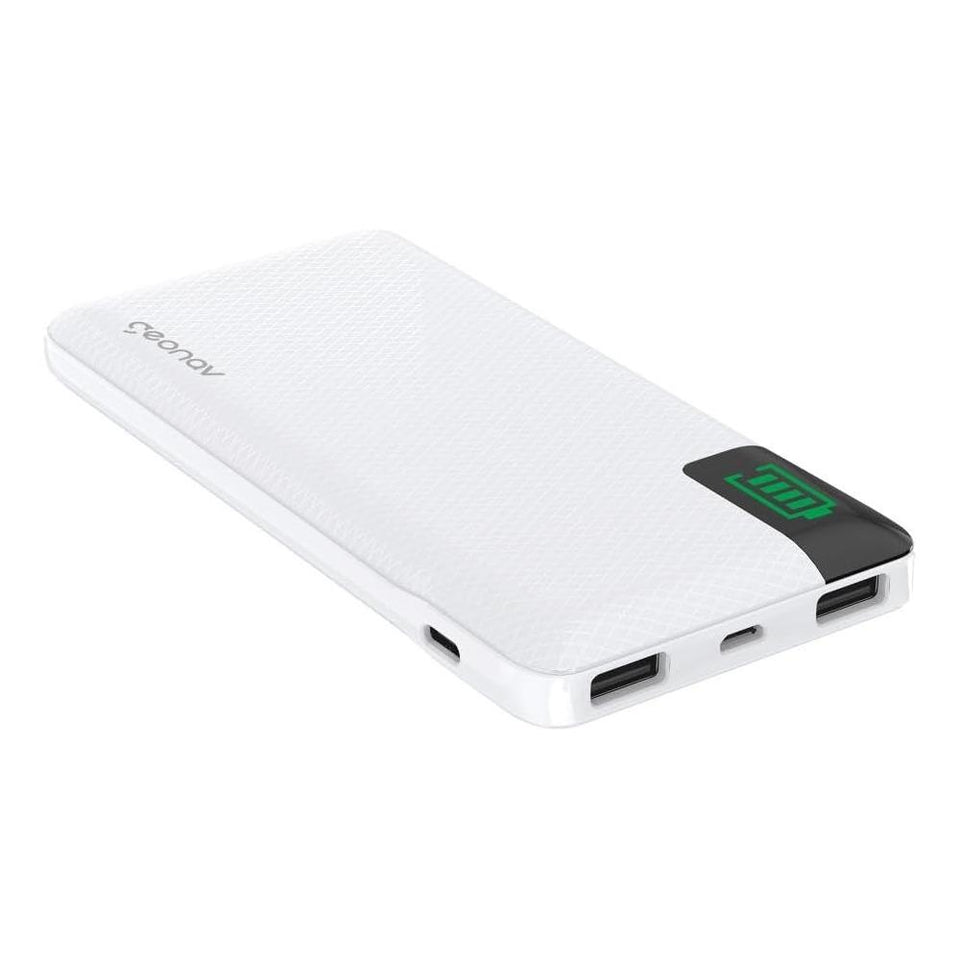 Carregador Portatil Universal 10.000Mah Branco Geonav Pb10Kwt