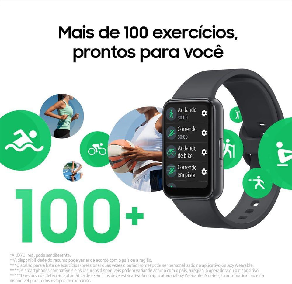 Smartwatch Samsung Galaxy Fit3 Display 1.6" Grafite