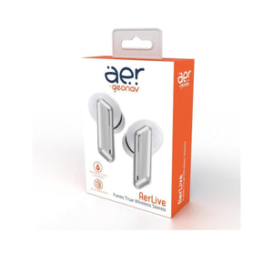 Fone De Ouvido S/Fio Geonav Tws Aerlive Branco/Cinza  Aer12