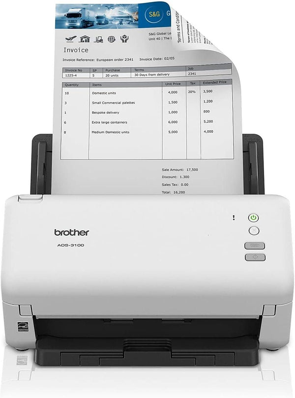 Scanner De Mesa Brother Ads-3100 Branco Bivolt