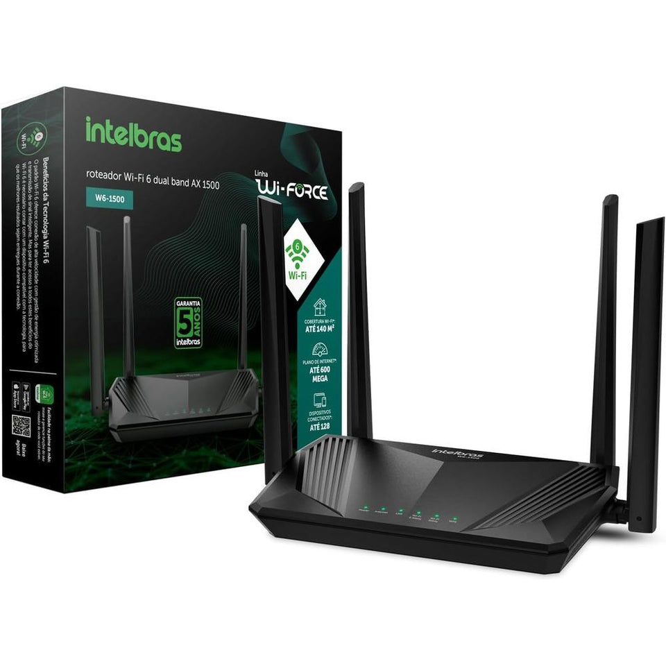 Roteador Wireless Intelbras W6 1500Mbps