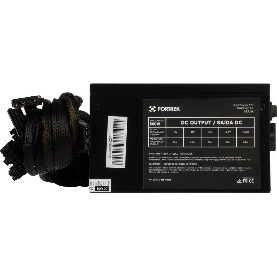 Fonte ATX 500W Fortrek Black Hawk 80 Plus Bronze