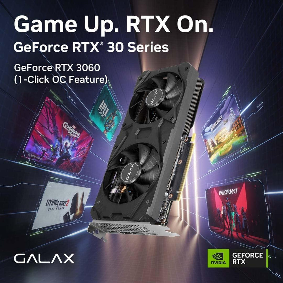 Placa De Vídeo Geforce Galax Rtx 3060 12Gb Gddr6