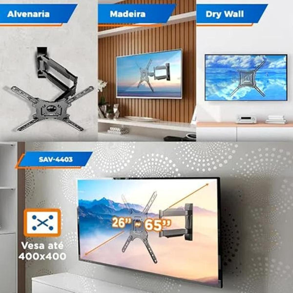 Suporte TV Articulado 37-75" 4 Movimentos SAV-4403