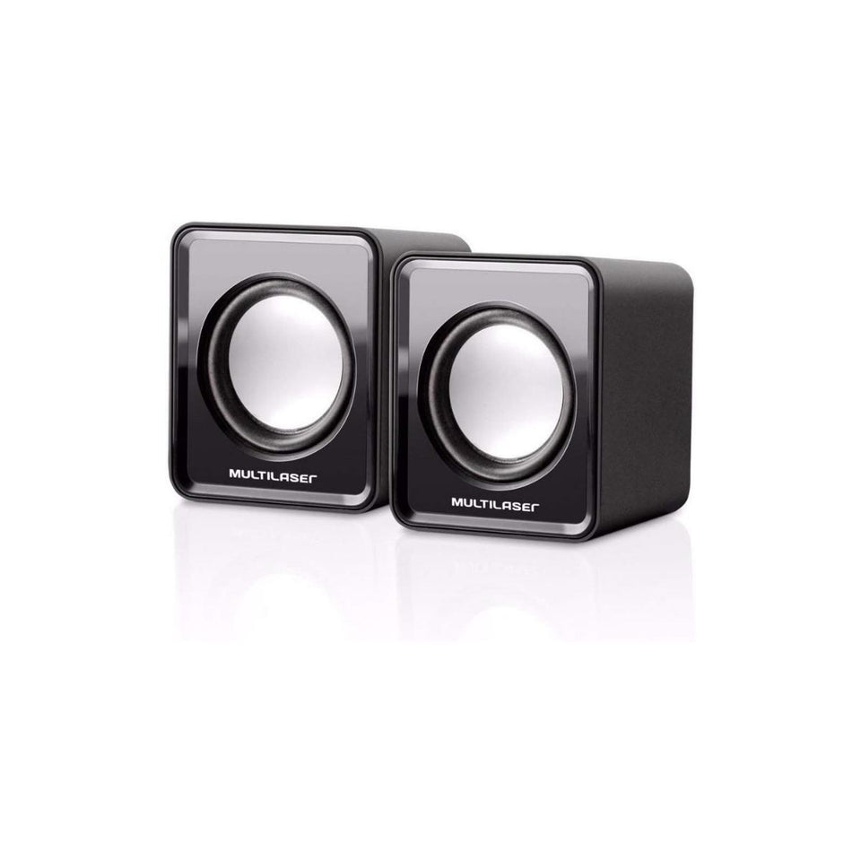 Caixa De Som Com Fio Usb/P2 Sp144 Preto Multilaser