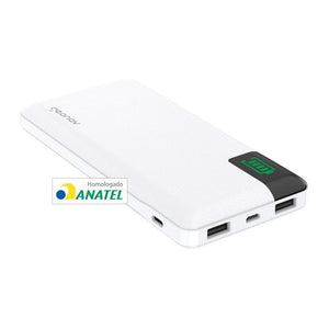 Carregador Portatil Universal 10.000Mah Branco Geonav Pb10Kwt