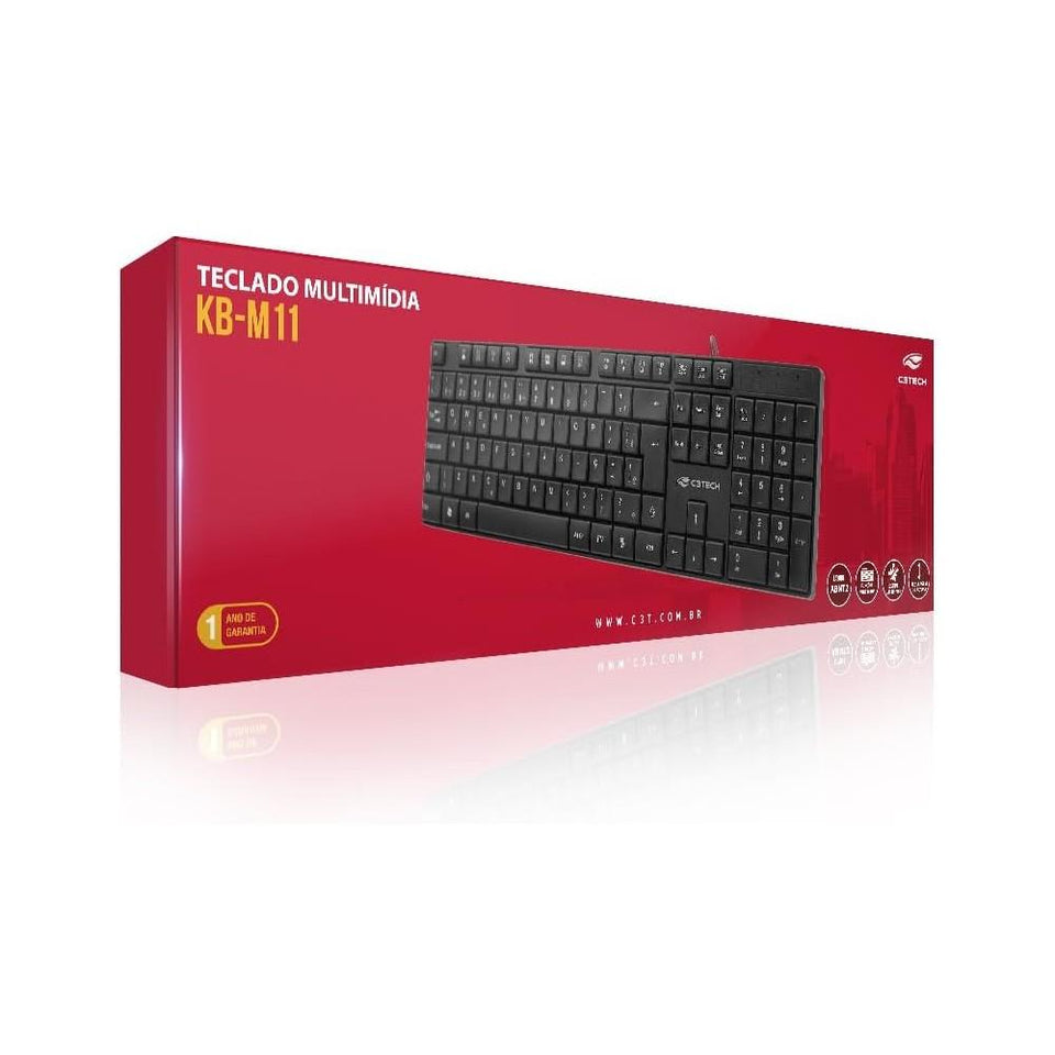 Tecl Usb Mult Kb-M11Bk Preto C3T