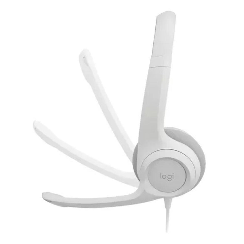 Fone Com Microfone Usb H390 Branco Logitech