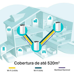 Roteador Mesh Wi-Fi TP-Link Deco S7 AC1900 3un
