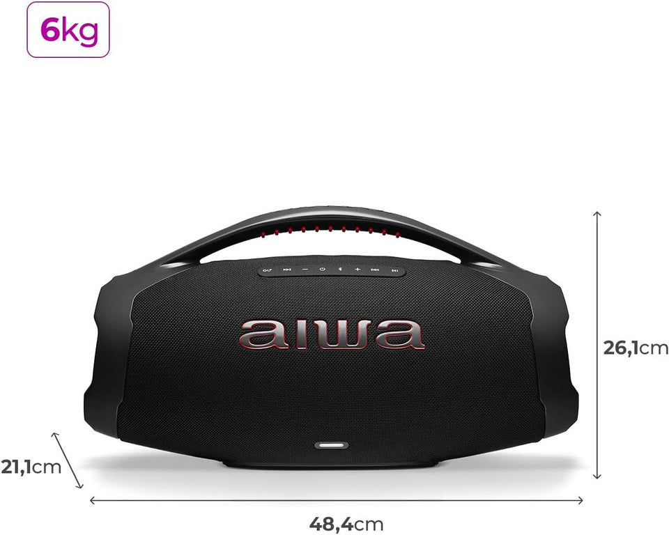 Caixa De Som Aiwa Boombox Bt 200W Preto Aws-Bbs-01-B 4899-01