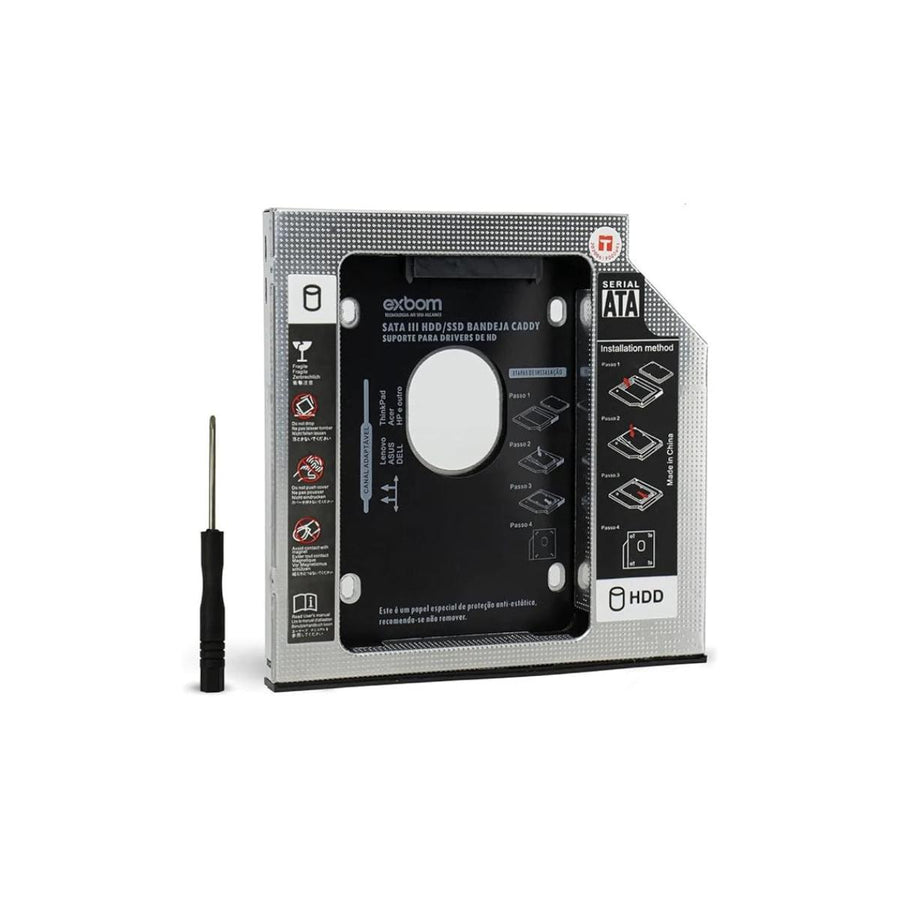 Adaptador Caddy para HD/SSD 9.5mm Exbom