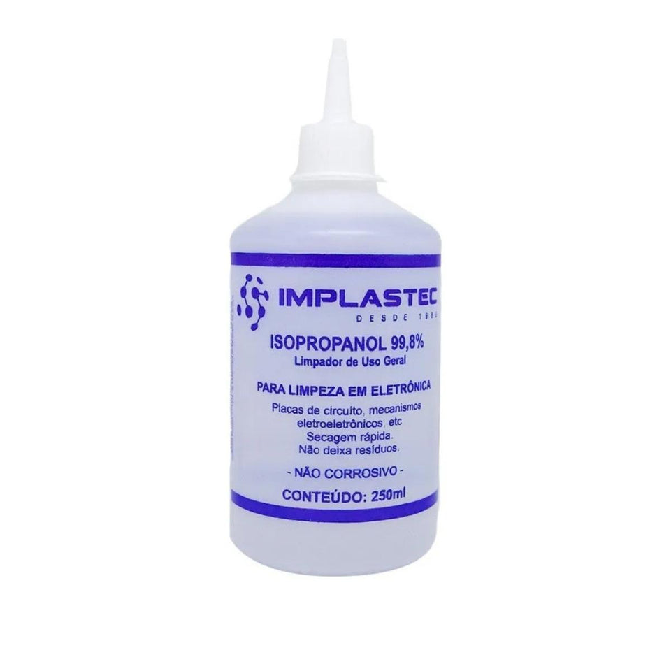 Álcool Isopropílico Implastec 250ml para Limpeza
