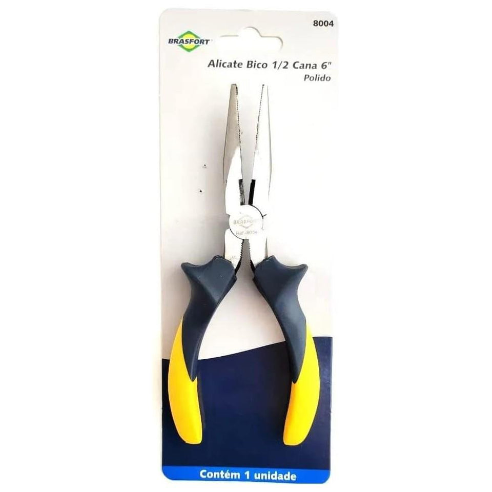 Alicate Bico Meia Cana 6" Brasfort Polido