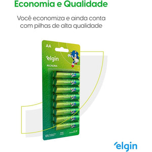 Pilha Alcalina AA Elgin Blister c/ 16 Unidades
