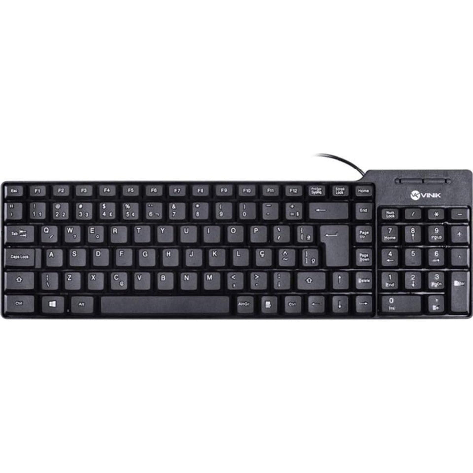 Teclado Com Fio Vinik Dt150 Compacto Dynamic Usb Preto