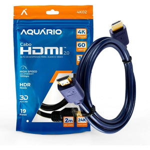 Cabo HDMI 2.0 4K 2 Metros Aquário