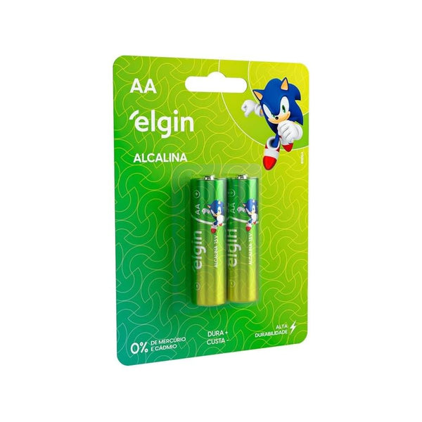 Pilha Alcalina AA Elgin Blister c/ 2 Unidades