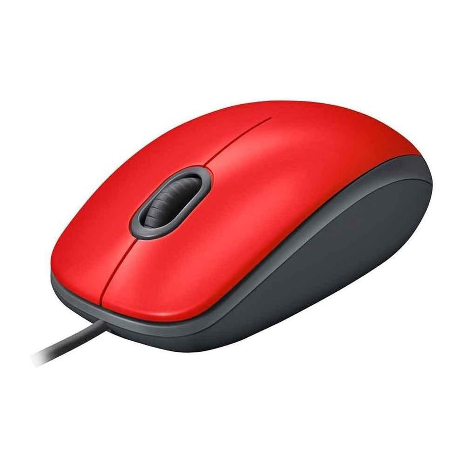 Mouse Com Fio Usb M110 Silent Vermelho Logitech