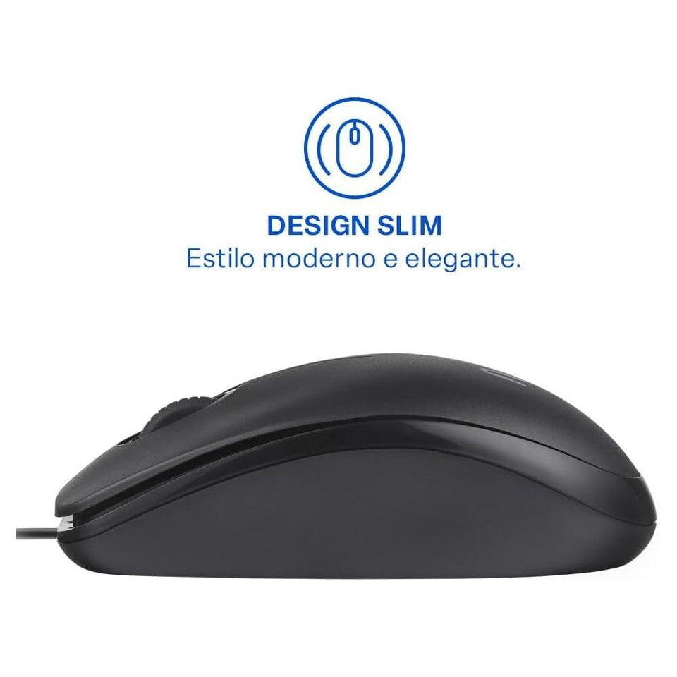 Mouse C Fio Mf400 Mo386 Multilaser Preto