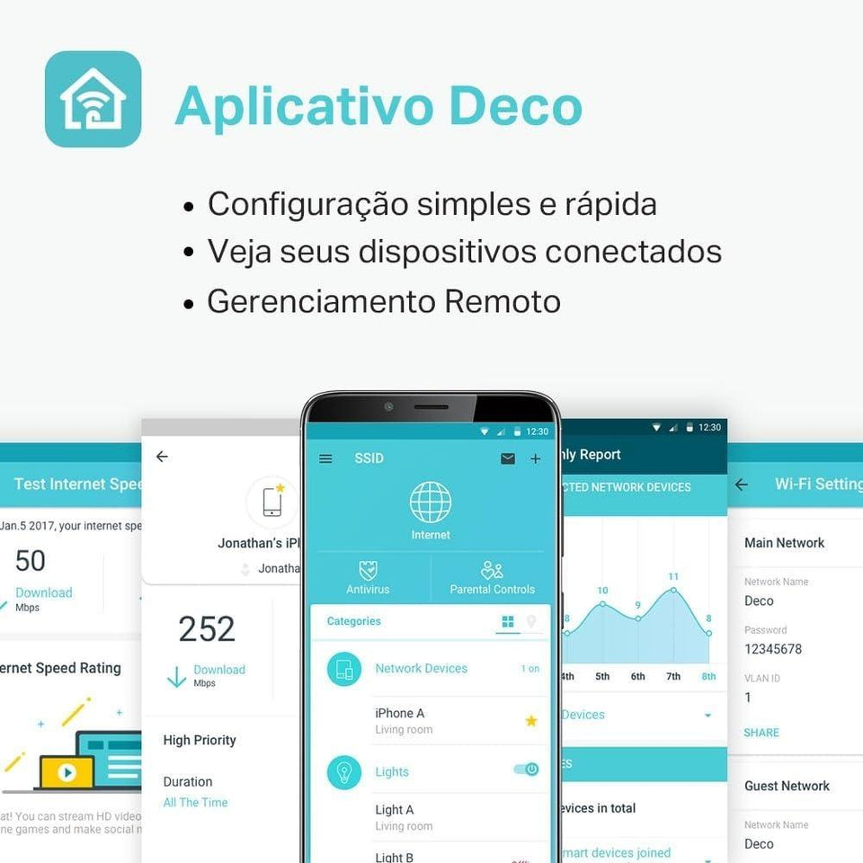 Roteador Mesh Wi-Fi TP-Link Deco S7 AC1900 3un