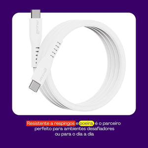 Cabo Usb-C Para Usb-C Branco Silicone 1,5M Esc06Swt Geonav