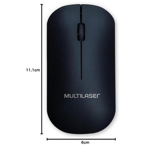 Mouse Sem Fio Multilaser 2.4GHz MO307 Preto