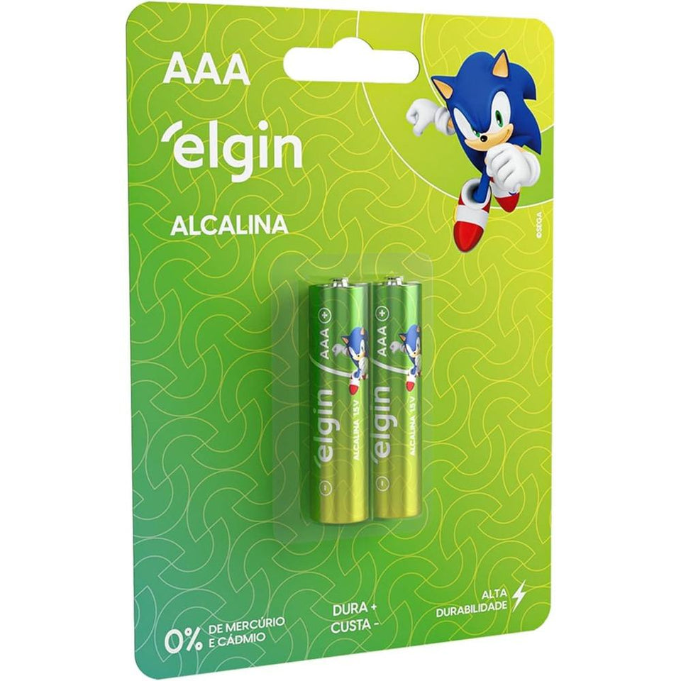 Pilha Alcalina AAA c/ 2 Unidades Elgin