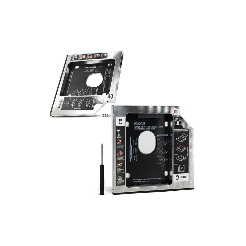 Adaptador Caddy para HD/SSD 9.5mm Exbom