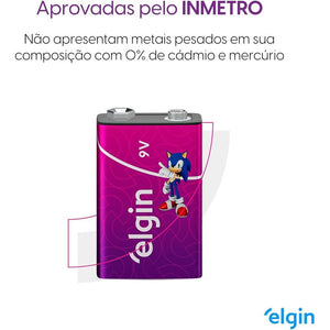 Bateria Recarregável 9V Elgin 250mAh