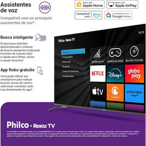 Smart TV Philco 55" 4K UHD LED Roku P55CRA