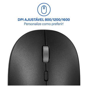 Mouse Sem Fio Multilaser Ms700 Mo331 Preto