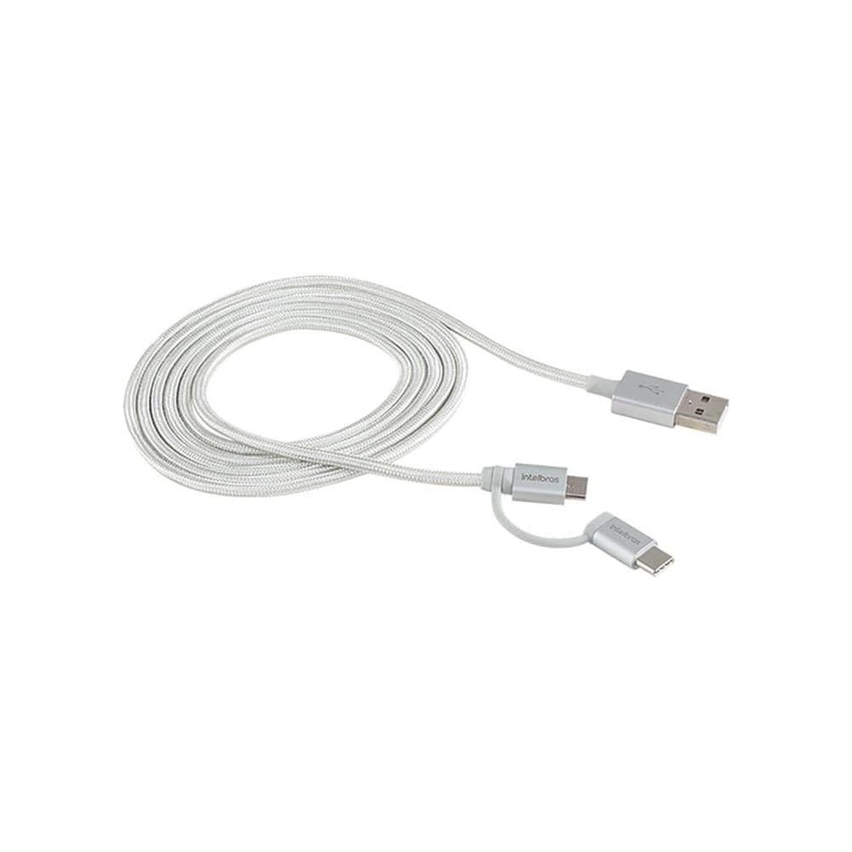 Cabo Micro USB Nylon 1.5m Branco Intelbras