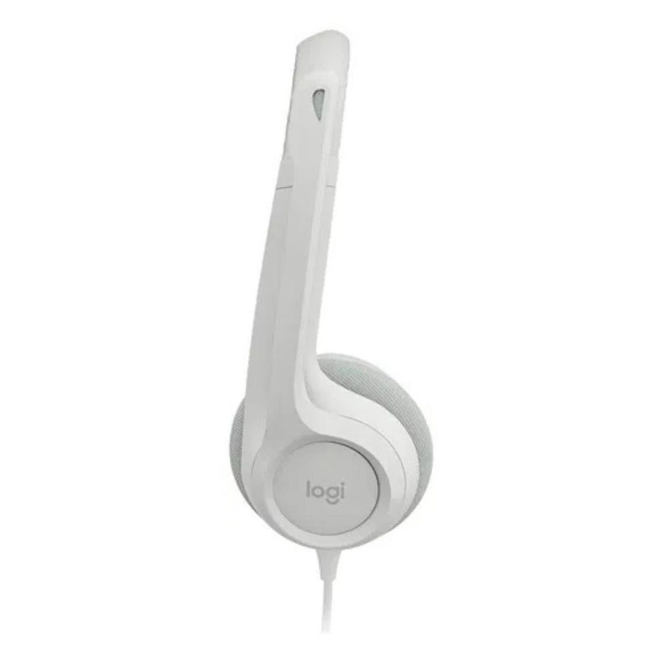 Fone Com Microfone Usb H390 Branco Logitech
