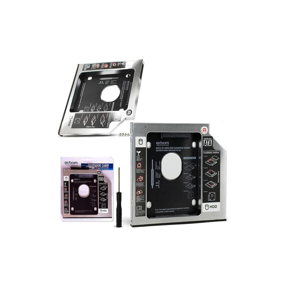 Adaptador Caddy para HD/SSD 9.5mm Exbom