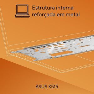Notebook Asus 15.6 Intel Dual Core 4 Gb 128 Gb Ssd X515ka