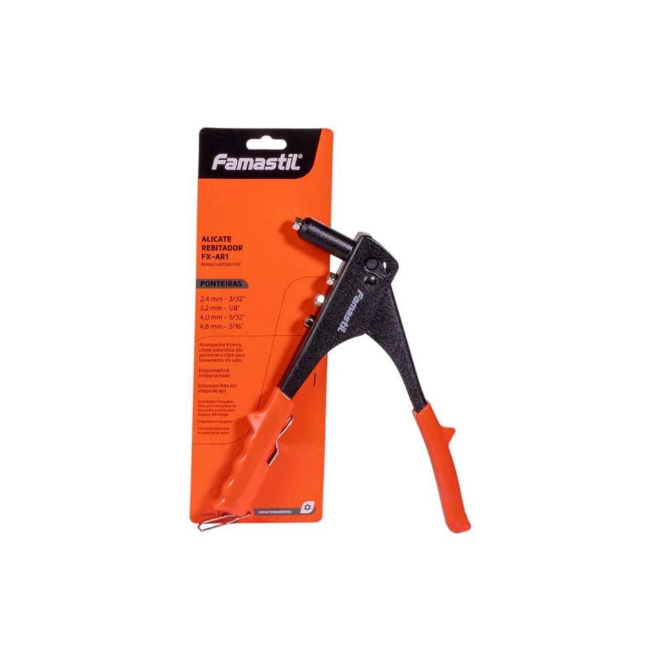 Rebitador Manual Tipo Alicate 4 Pontas Foxlux