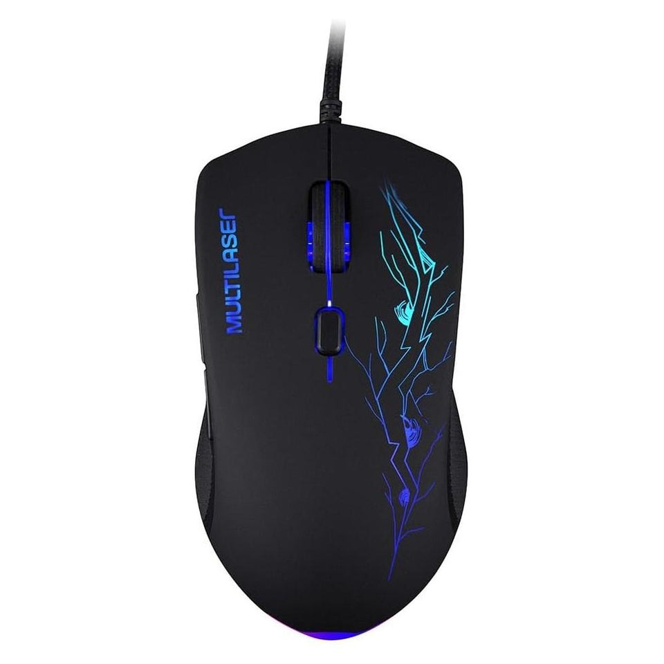 Mouse Com Fio Gamer Multilaser 3200Dpi 7 Cores Led Mo276