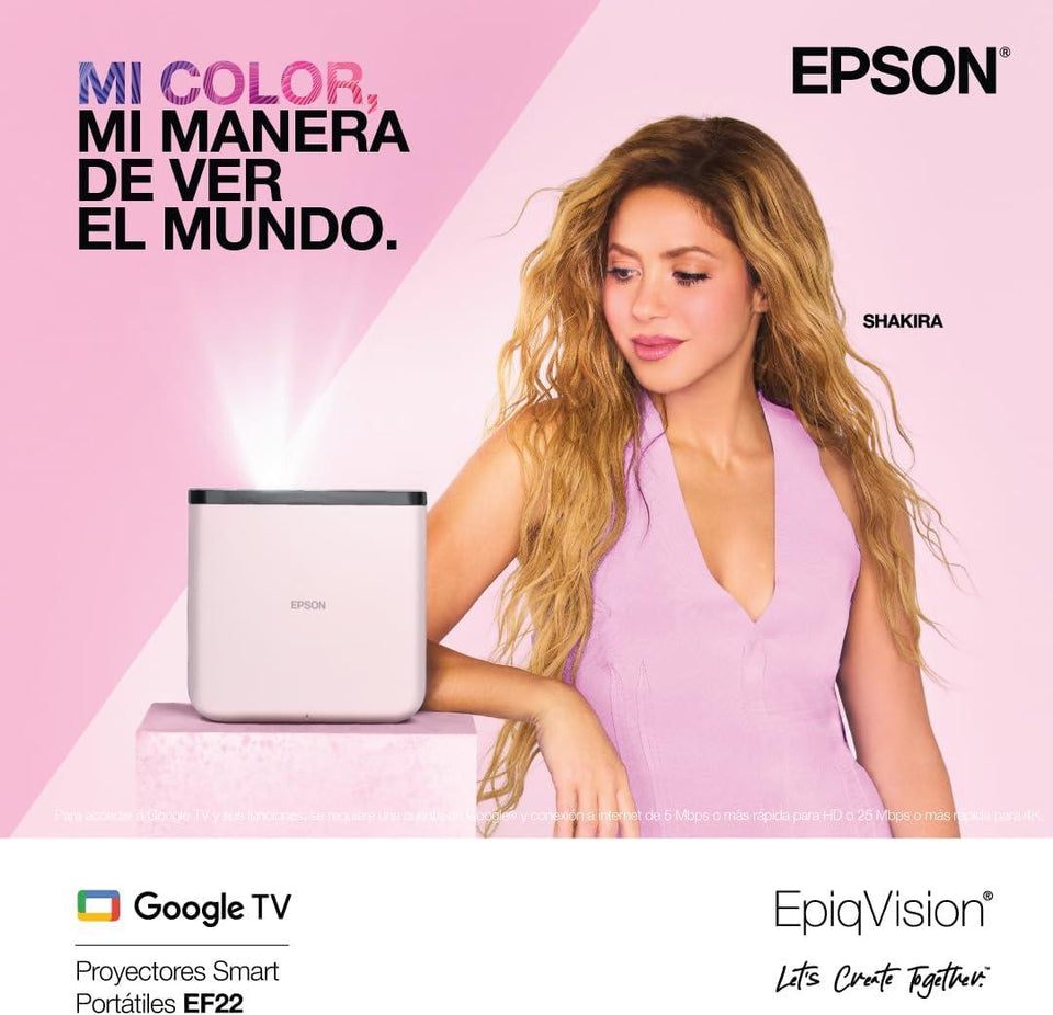 Projetor Epson Epiqvision Laser Smart Ef21 Rose V11hb35220