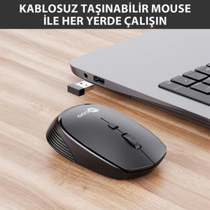 Mouse S/Fio Ws202 1200 Dpi Preto Lecoo