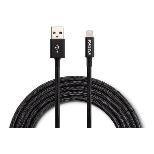 Cabo USB para Lightning Intelbras 1.5m Nylon Preto